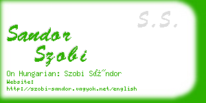 sandor szobi business card